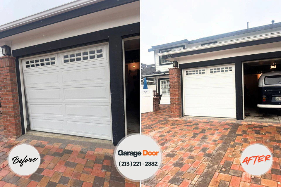 Before and after: garage door repair 34433